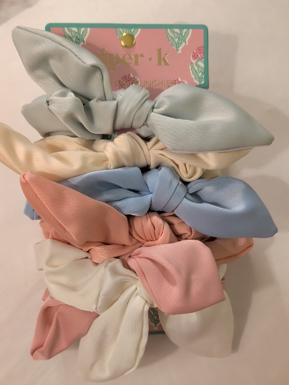 Upper•K Pastel Knot Headband Set - Mint, Cream, Blue, Peach, Pink, Ivory